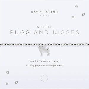 KATIE LOXTON a Little Pugs and Kisses Stretch Adjustable Band Charm Bracelet